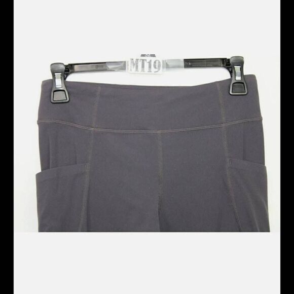 ATHLETA  GIRL CHATURANGA 305922 Hi Rise Crop PURPLE Workout Leggings Size XXL 16 - Picture 4 of 6